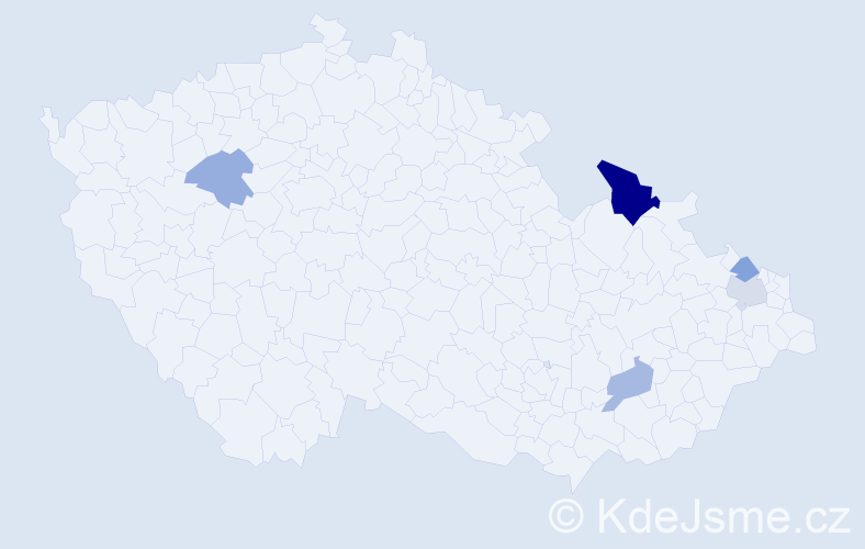Příjmení: 'Brejzová', počet výskytů 8 v celé ČR
