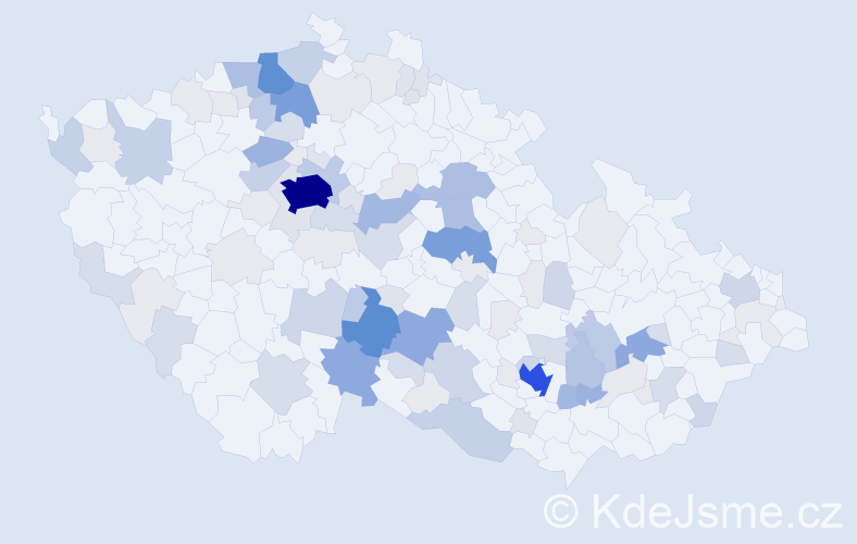 Příjmení: 'Drbal', počet výskytů 430 v celé ČR