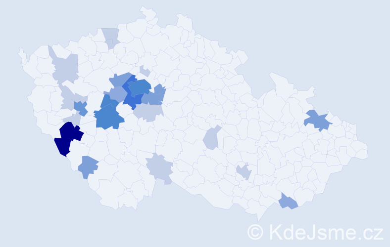 Příjmení: 'Terš', počet výskytů 65 v celé ČR