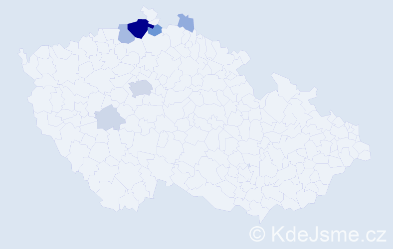 Příjmení: 'Kny', počet výskytů 31 v celé ČR