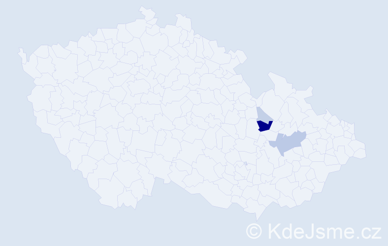 Příjmení: 'Habrluk', počet výskytů 11 v celé ČR