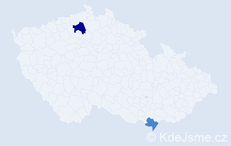 Příjmení: 'Guriš', počet výskytů 4 v celé ČR