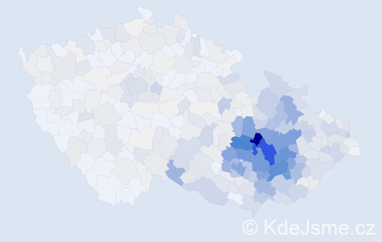 Příjmení: 'Přikrylová', počet výskytů 2494 v celé ČR