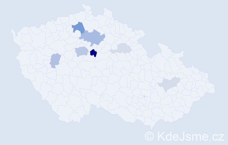 Příjmení: 'Ardelan', počet výskytů 24 v celé ČR