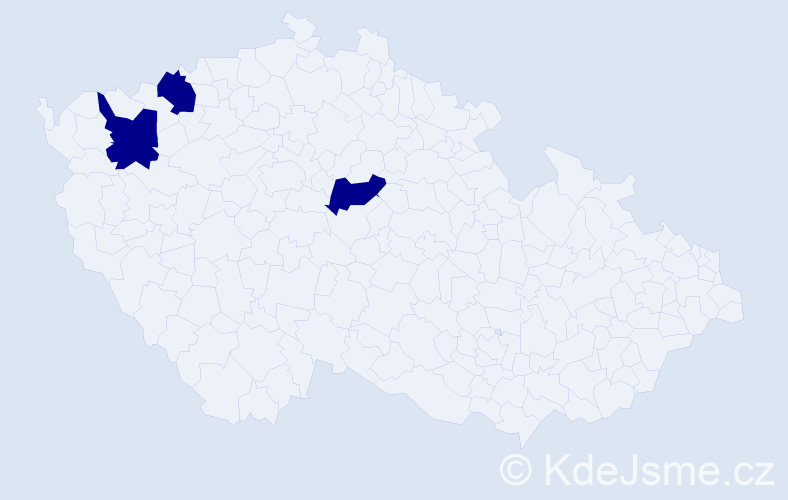Příjmení: 'Spoust', počet výskytů 3 v celé ČR