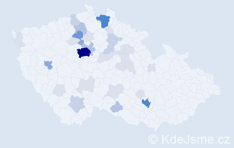 Příjmení: 'Slyvka', počet výskytů 94 v celé ČR