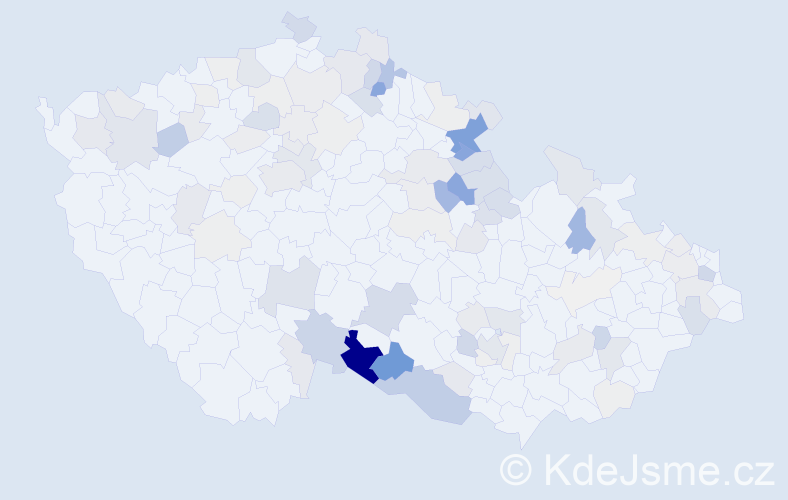 Příjmení: 'Habrová', počet výskytů 313 v celé ČR