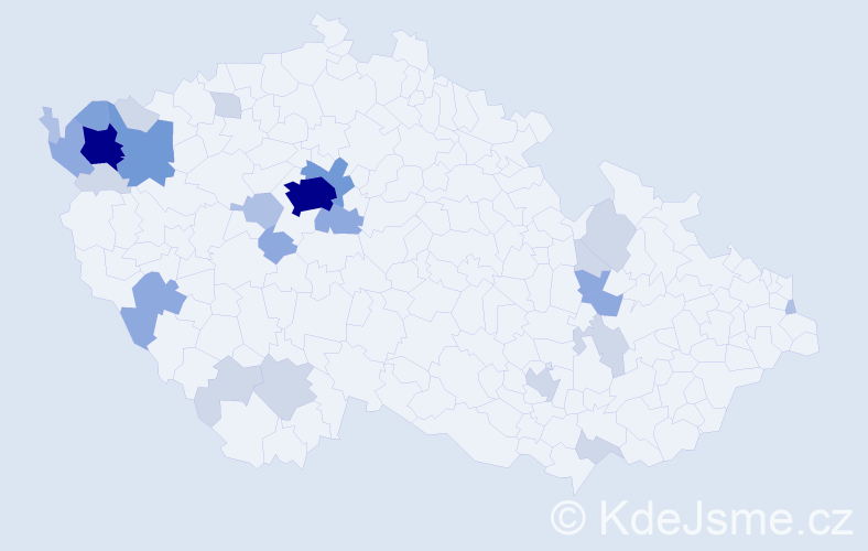 Příjmení: 'Stinglová', počet výskytů 78 v celé ČR