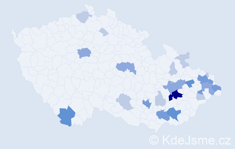 Příjmení: 'Valčuha', počet výskytů 56 v celé ČR