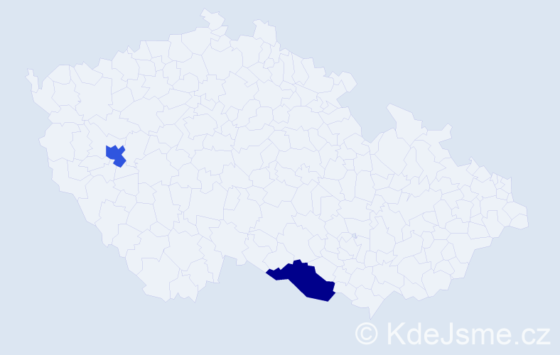 Příjmení: 'Blaiseová', počet výskytů 2 v celé ČR