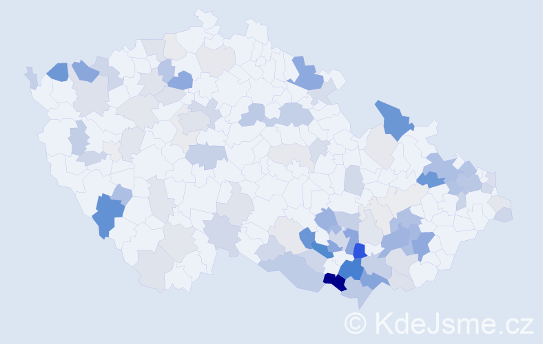 Příjmení: 'Galová', počet výskytů 259 v celé ČR