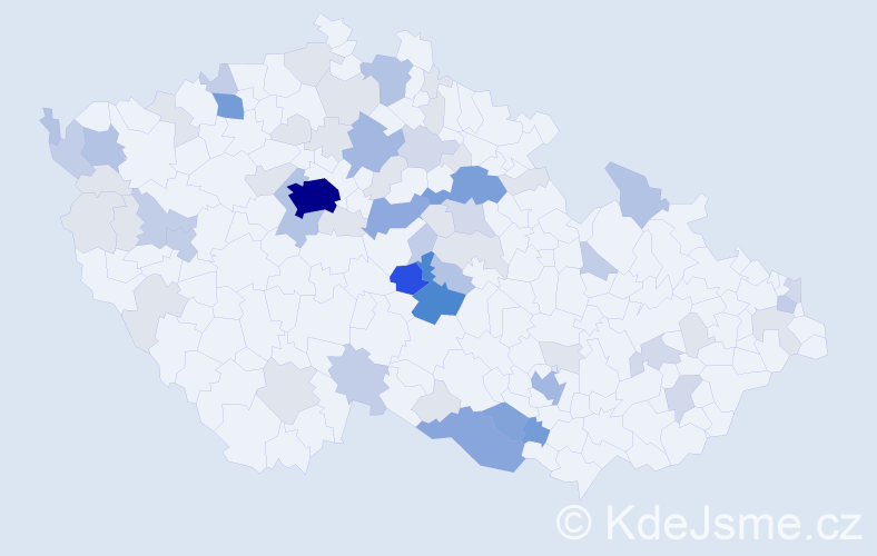Příjmení: 'Peca', počet výskytů 209 v celé ČR