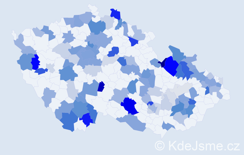 Příjmení: 'Albert', počet výskytů 322 v celé ČR