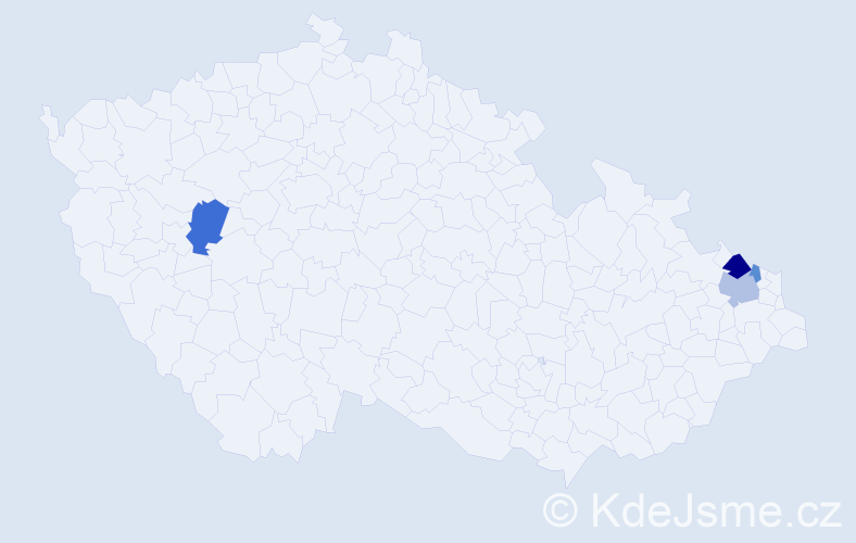 Příjmení: 'Babušáková', počet výskytů 8 v celé ČR