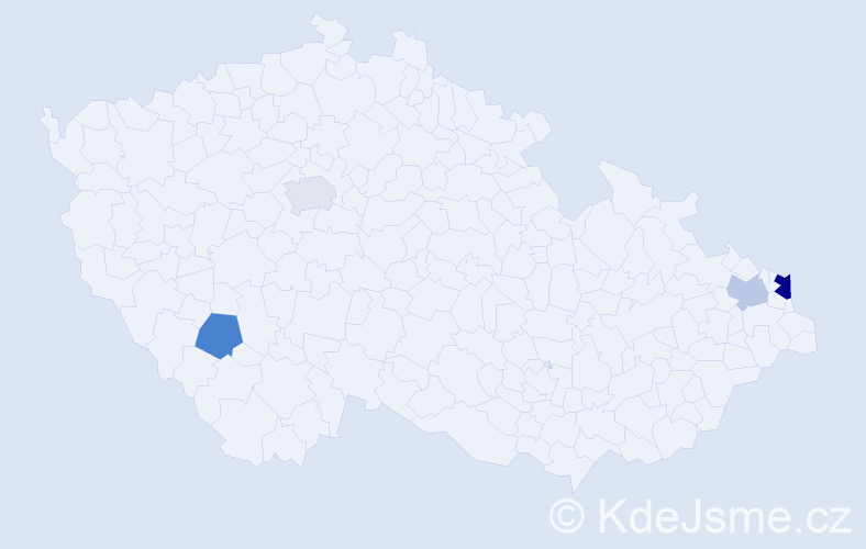 Příjmení: 'Ištoňová', počet výskytů 6 v celé ČR