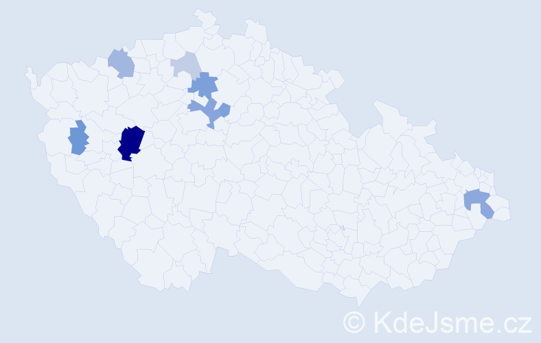 Příjmení: 'Fijalová', počet výskytů 21 v celé ČR