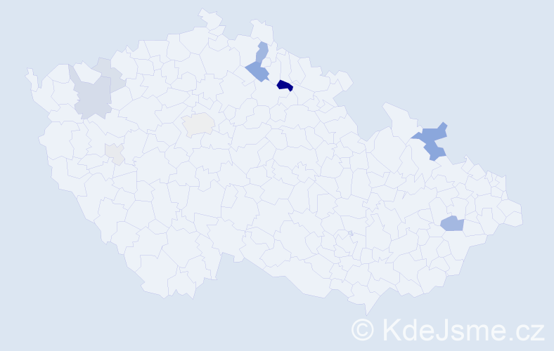 Příjmení: 'Cogan', počet výskytů 26 v celé ČR