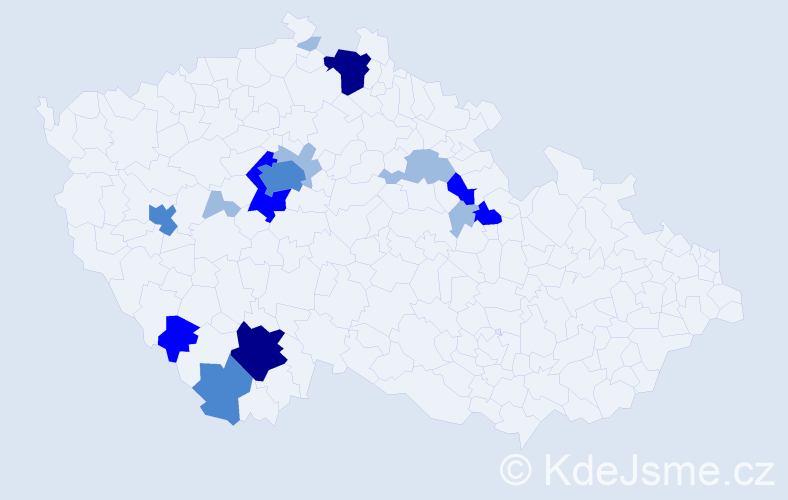 Příjmení: 'Nuska', počet výskytů 31 v celé ČR