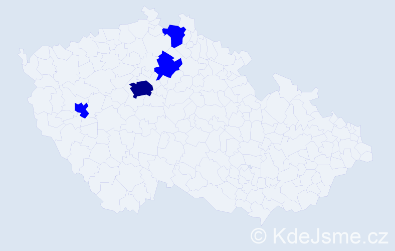 Příjmení: 'Murza', počet výskytů 5 v celé ČR