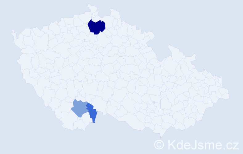 Příjmení: 'Dornaus', počet výskytů 8 v celé ČR