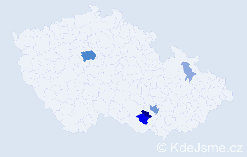 Příjmení: 'Lesonický', počet výskytů 17 v celé ČR
