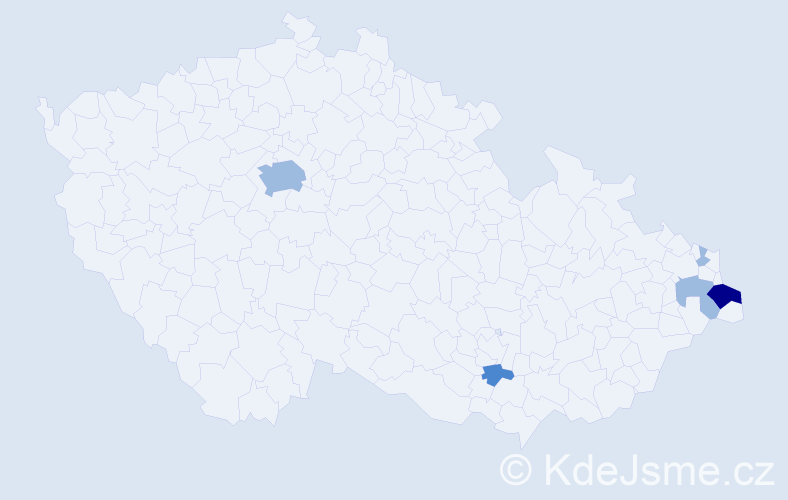 Příjmení: 'Barnovská', počet výskytů 9 v celé ČR