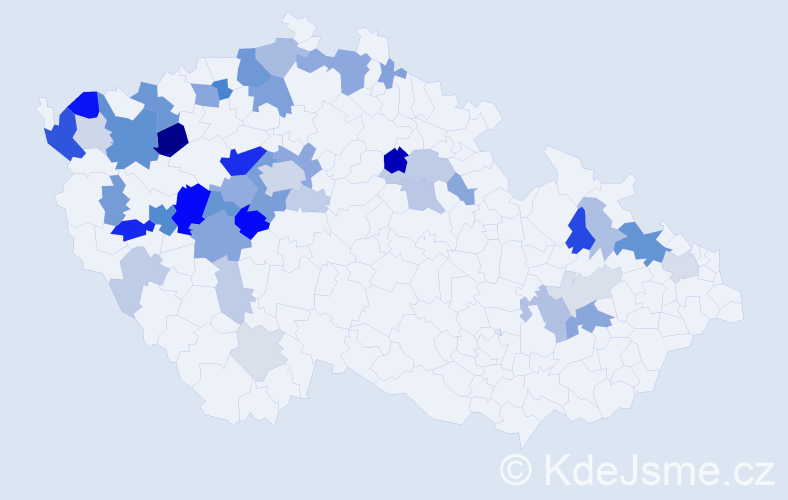 Příjmení: 'Vimmer', počet výskytů 133 v celé ČR