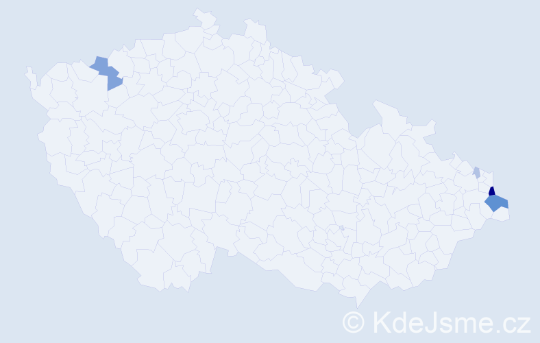 Příjmení: 'Kisiel', počet výskytů 17 v celé ČR