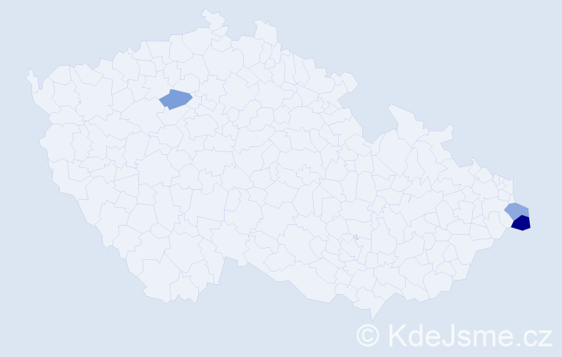 Příjmení: 'Hulvejová', počet výskytů 4 v celé ČR