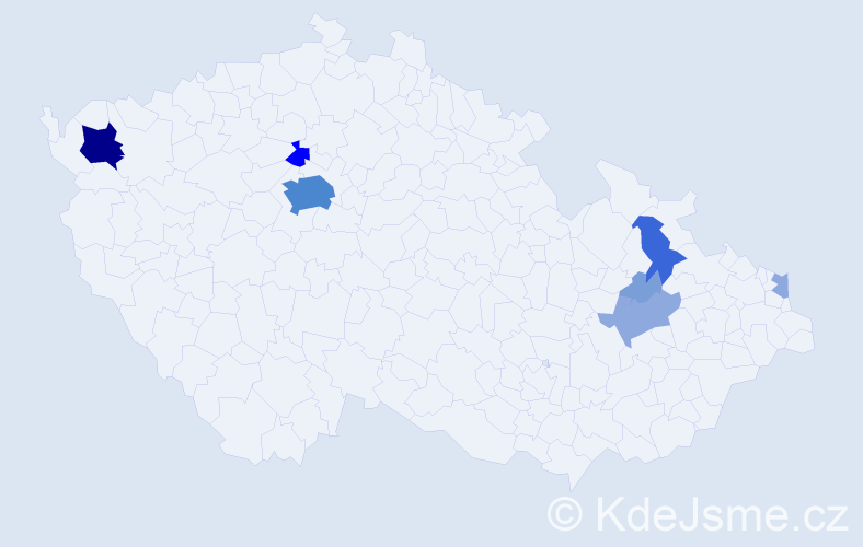 Příjmení: 'Putyra', počet výskytů 23 v celé ČR