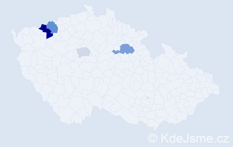 Příjmení: 'Kleinanderová', počet výskytů 10 v celé ČR