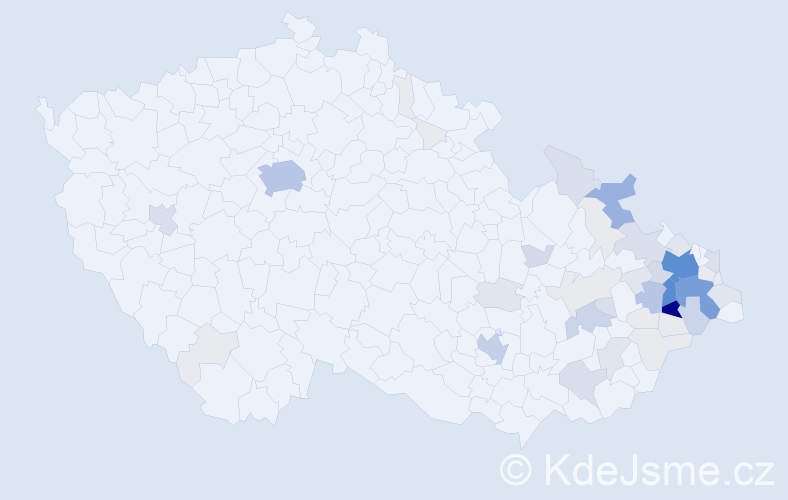 Příjmení: 'Tichavská', počet výskytů 237 v celé ČR