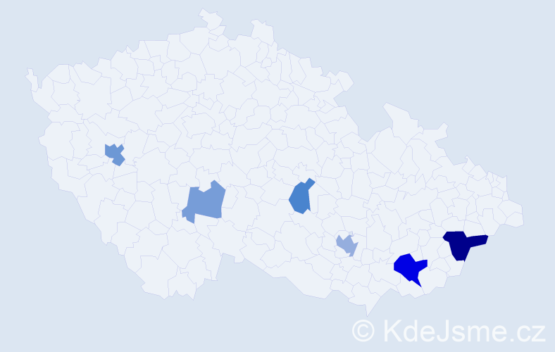 Příjmení: 'Fabbri', počet výskytů 12 v celé ČR