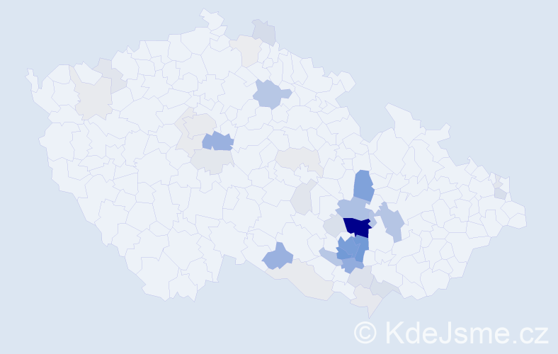 Příjmení: 'Kyzlink', počet výskytů 164 v celé ČR