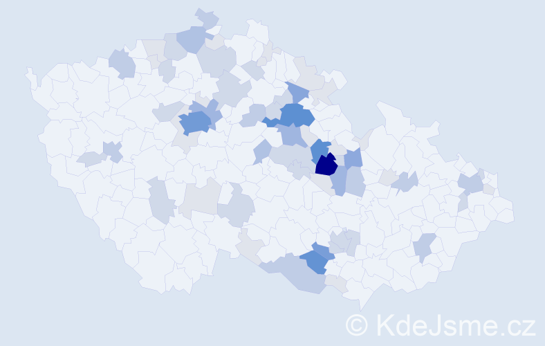 Příjmení: 'Bis', počet výskytů 205 v celé ČR