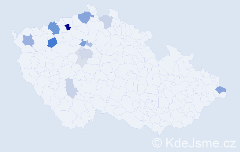 Příjmení: 'Deme', počet výskytů 41 v celé ČR