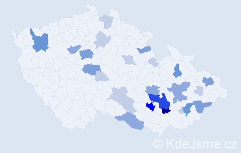 Příjmení: 'Rešková', počet výskytů 80 v celé ČR