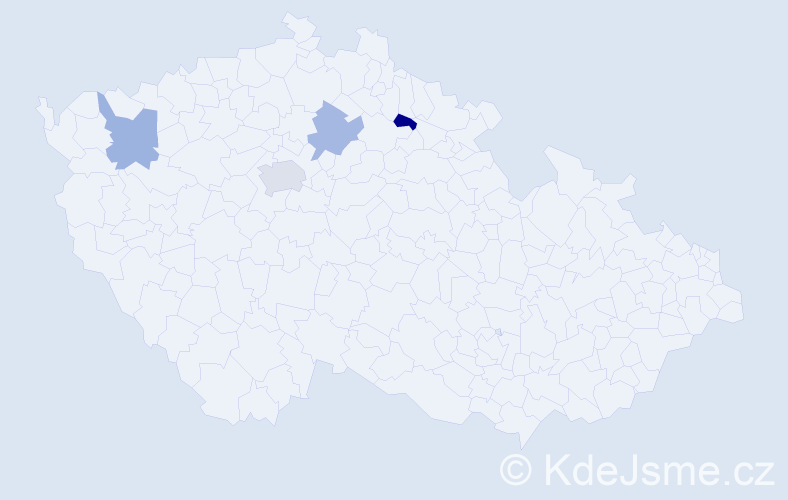 Příjmení: 'Iankiv', počet výskytů 5 v celé ČR
