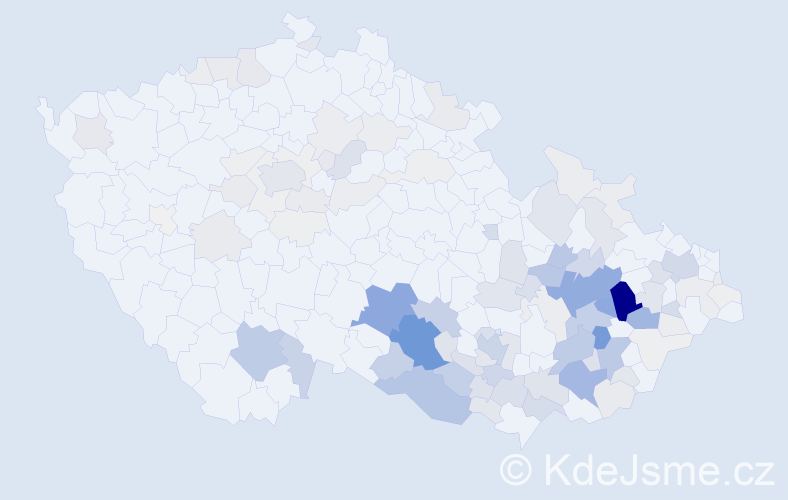 Příjmení: 'Číhalová', počet výskytů 545 v celé ČR