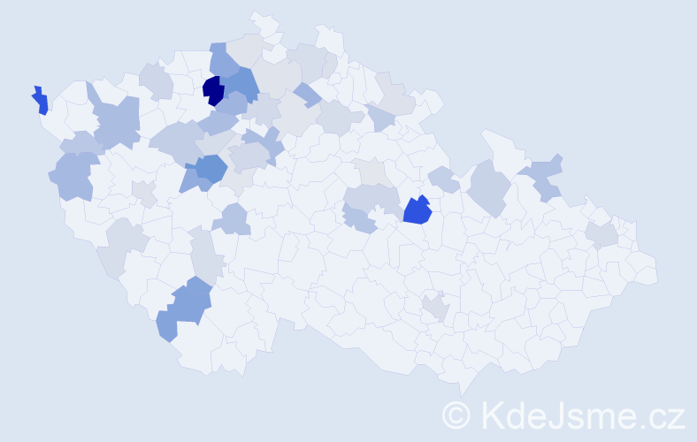 Příjmení: 'Grüner', počet výskytů 119 v celé ČR