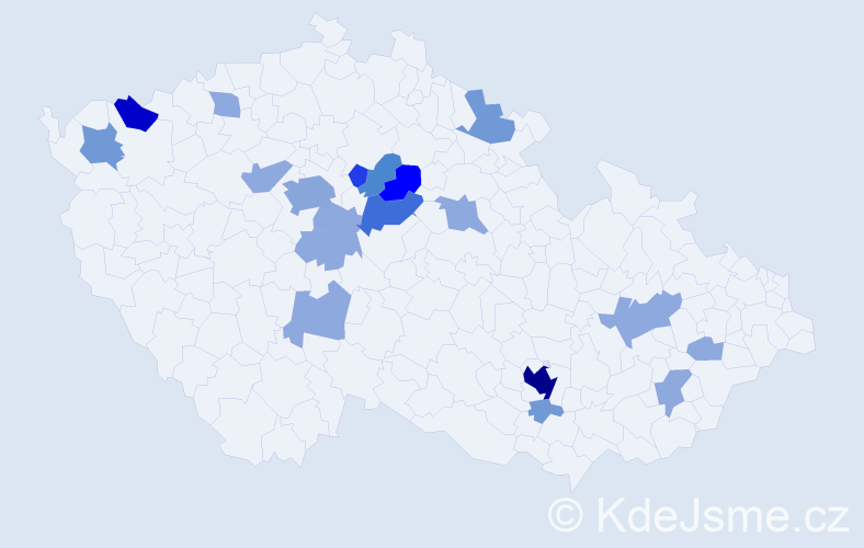 Příjmení: 'Latta', počet výskytů 59 v celé ČR