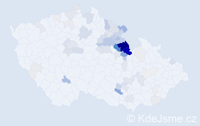 Příjmení: 'Trejtnarová', počet výskytů 206 v celé ČR