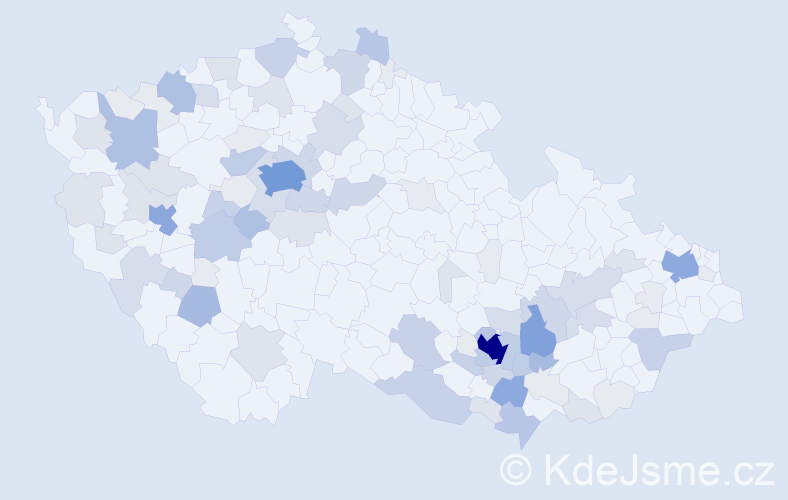 Příjmení: 'Kilián', počet výskytů 342 v celé ČR