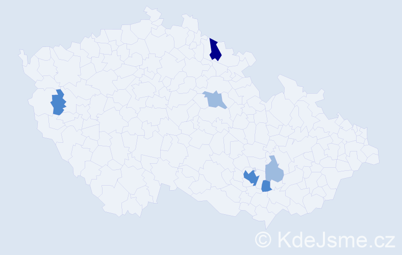 Příjmení: 'Peričková', počet výskytů 12 v celé ČR