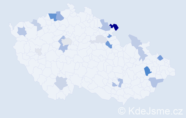 Příjmení: 'Bartschová', počet výskytů 48 v celé ČR