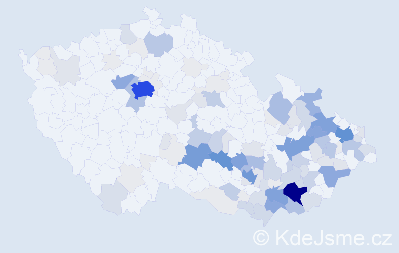 Příjmení: 'Panáček', počet výskytů 514 v celé ČR