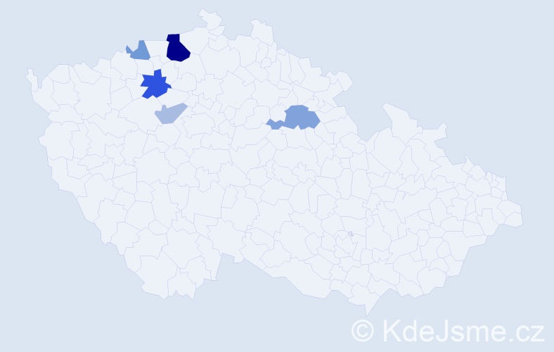 Příjmení: 'Kastel', počet výskytů 13 v celé ČR