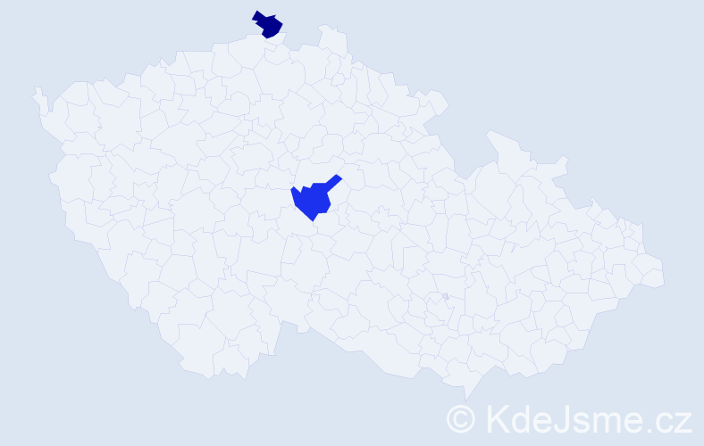 Příjmení: 'Krajner', počet výskytů 6 v celé ČR
