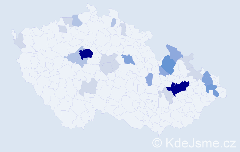 Příjmení: 'Brix', počet výskytů 83 v celé ČR