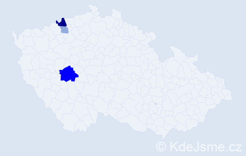 Příjmení: 'Coník', počet výskytů 8 v celé ČR